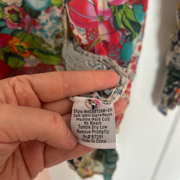 Johnny Was | The Milla Blouse | Floral Boho Print | size 1X - Picture 7 of 8